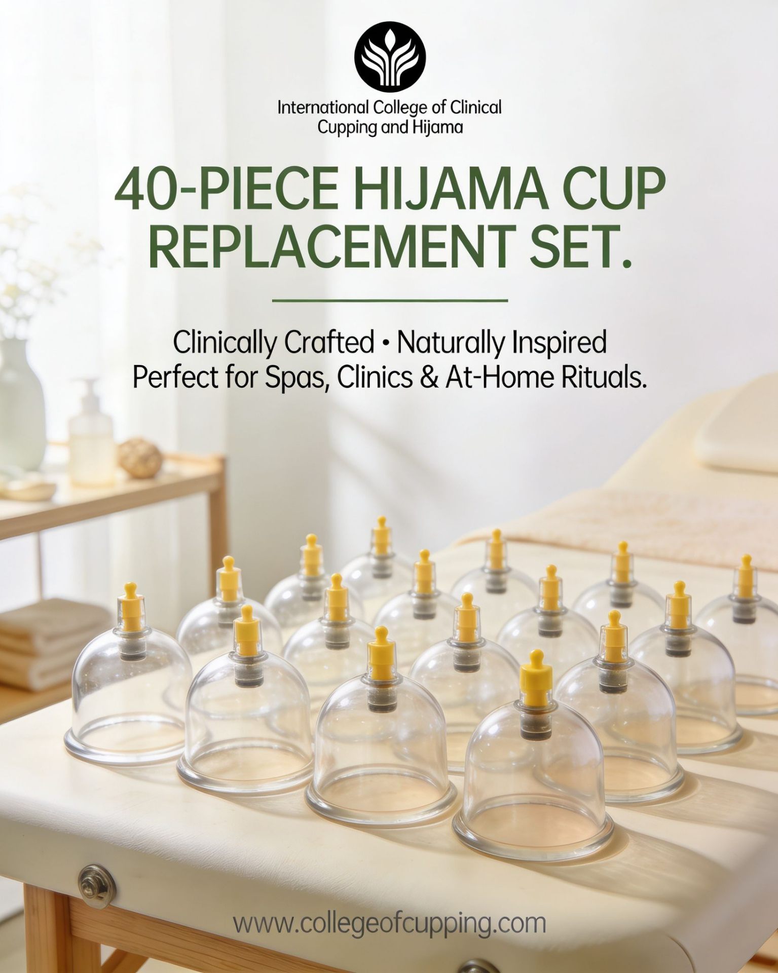 40-Piece Hijama Cup Replacement Set
